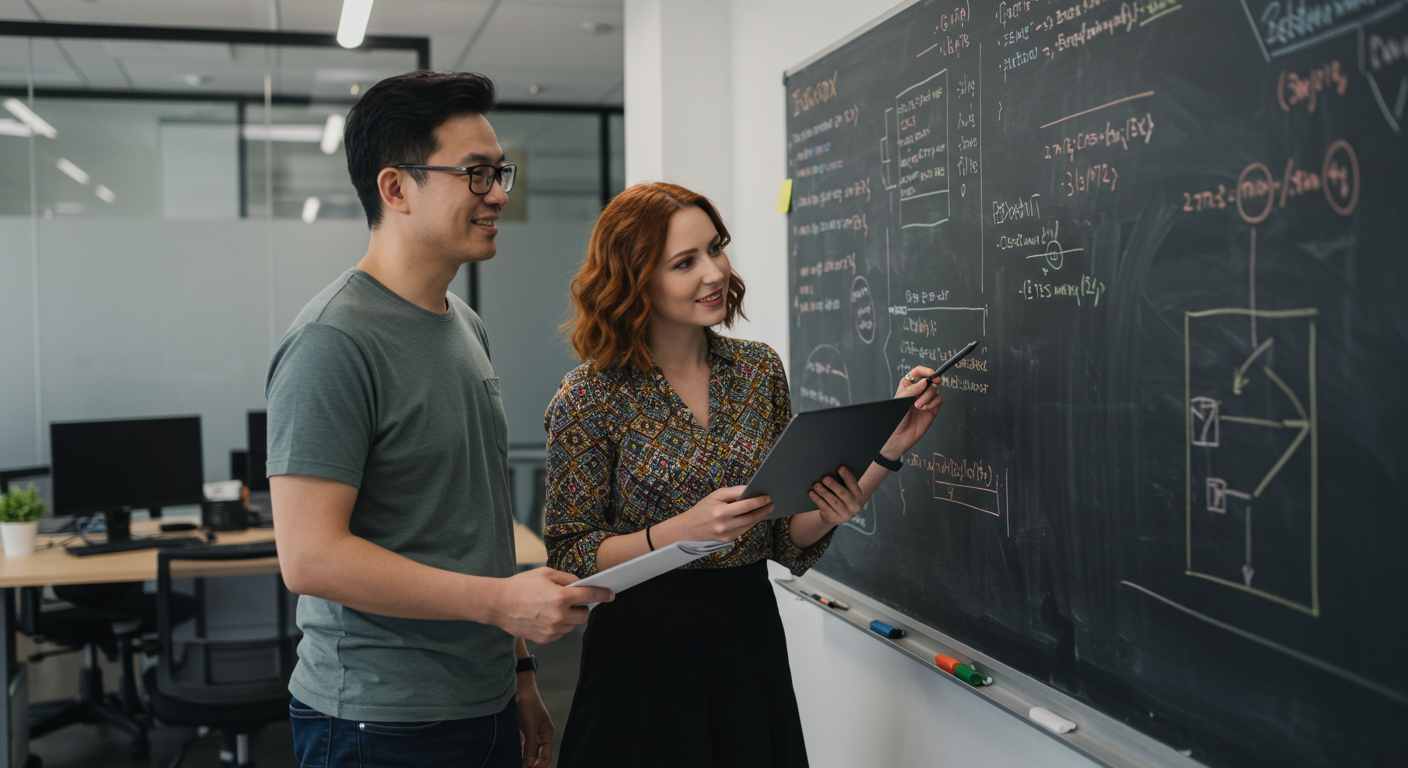 A team of developers working together